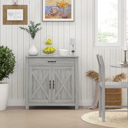 Farmhouse barn door - door, sideboard