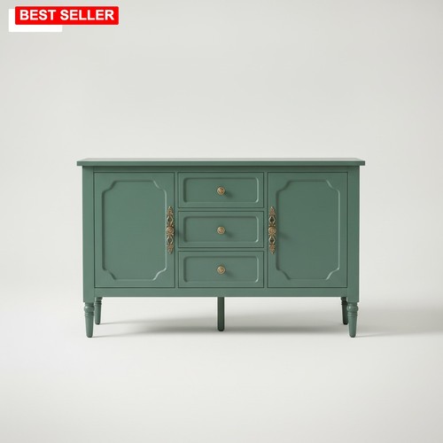 Buffet cabinet green - green, drawers