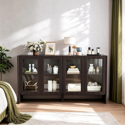 Fluted sideboard buffet - fluted,