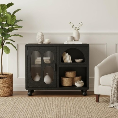 Black storage cabinet - 31.5",